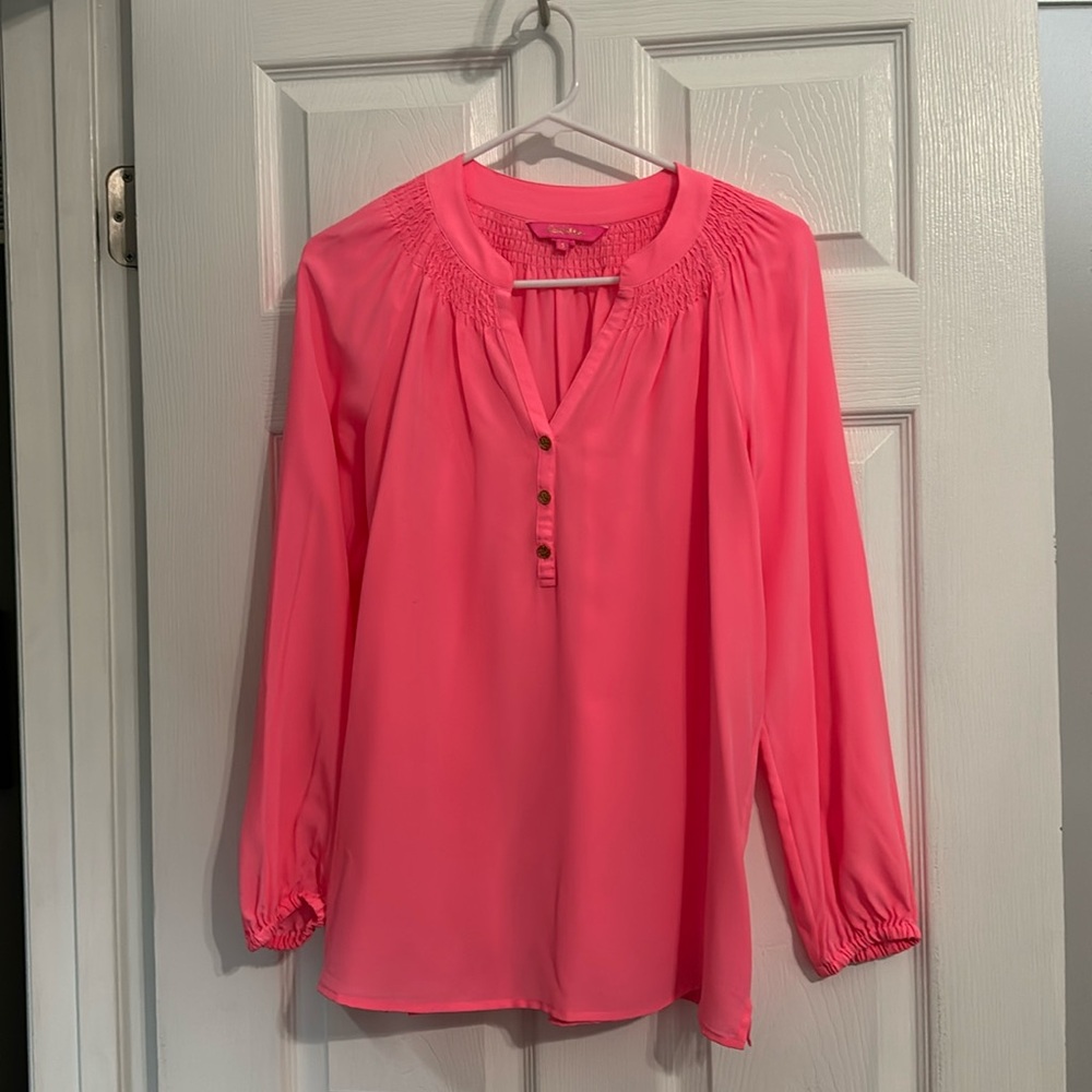 Lilly Pulitzer Elsa blouse - salmon color -s